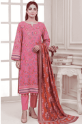 Mashaim Printed Khaddar 3 Piece Unstitched Suit