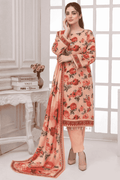 Mashaim Printed Khaddar 3 Piece Unstitched Suit