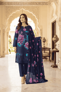 Alkaram Printed Slub Linen 3 Piece Unstitched Suit