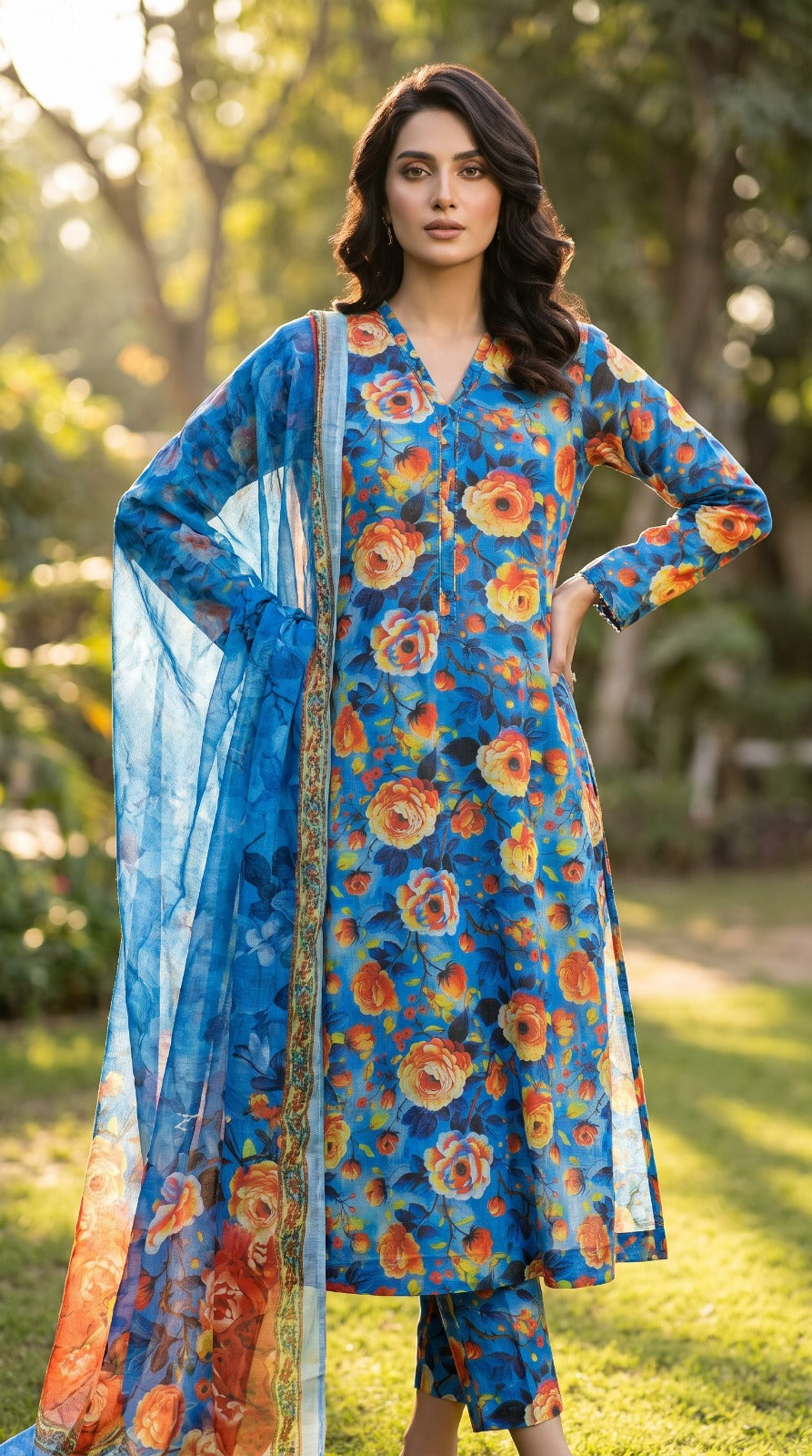 3 Piece Printed Lawn Suit