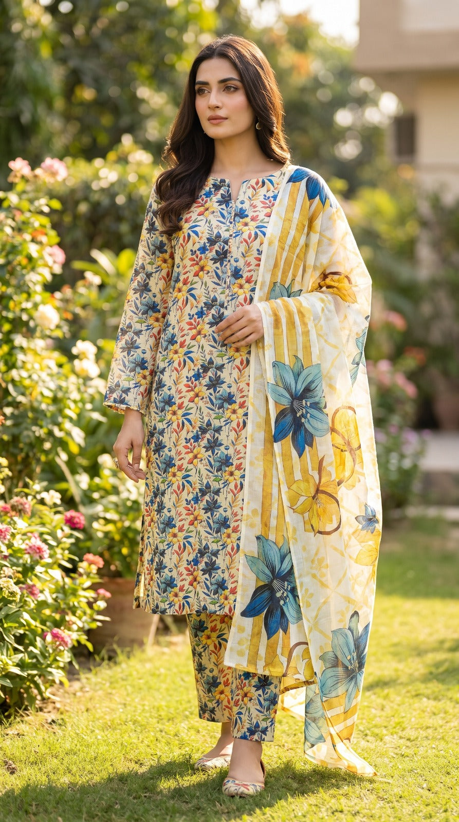 3 Piece Printed Lawn Suit
