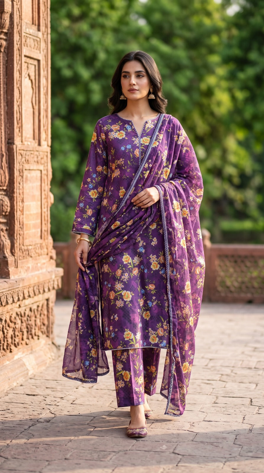 3 Piece Printed Lawn Suit