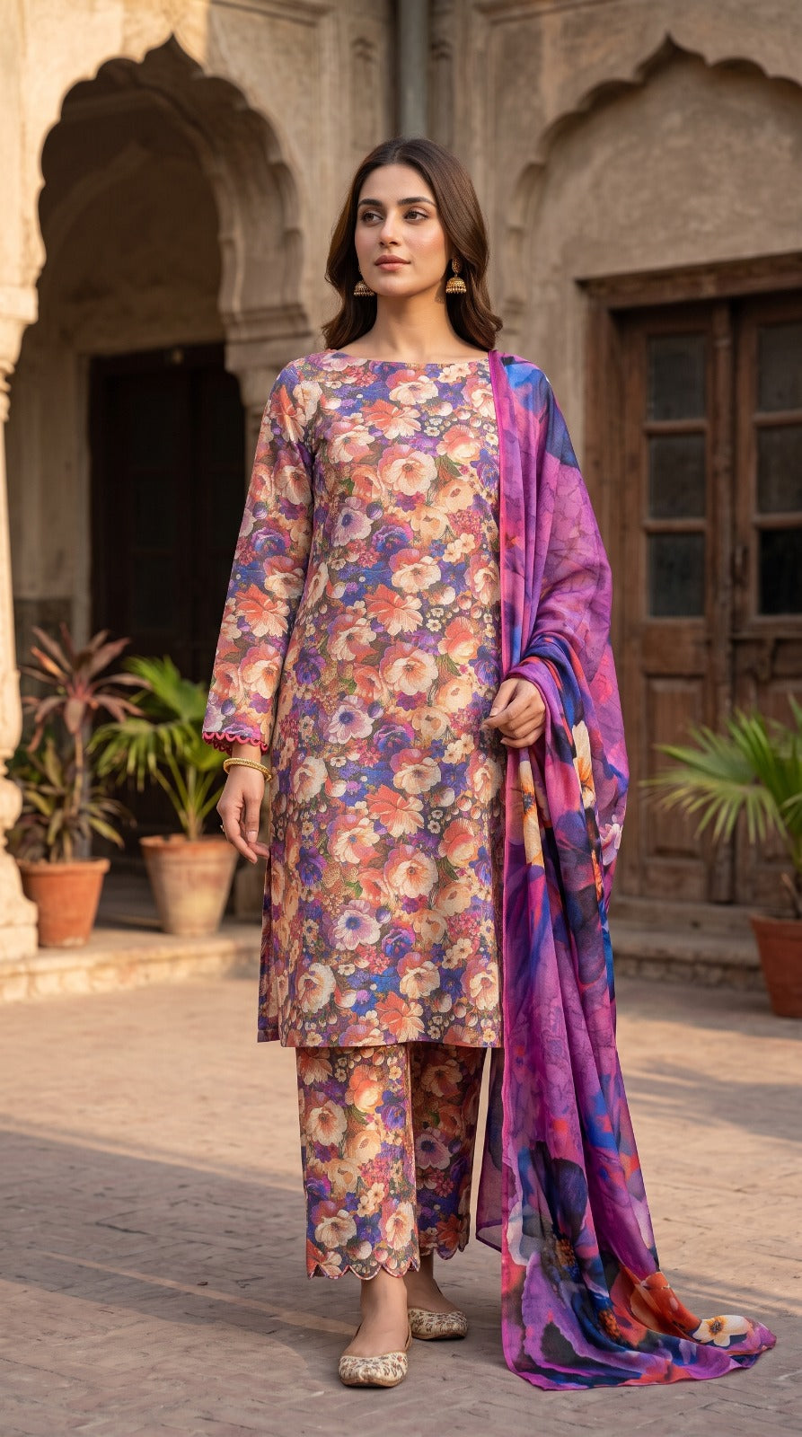 3 Piece Printed Lawn Suit
