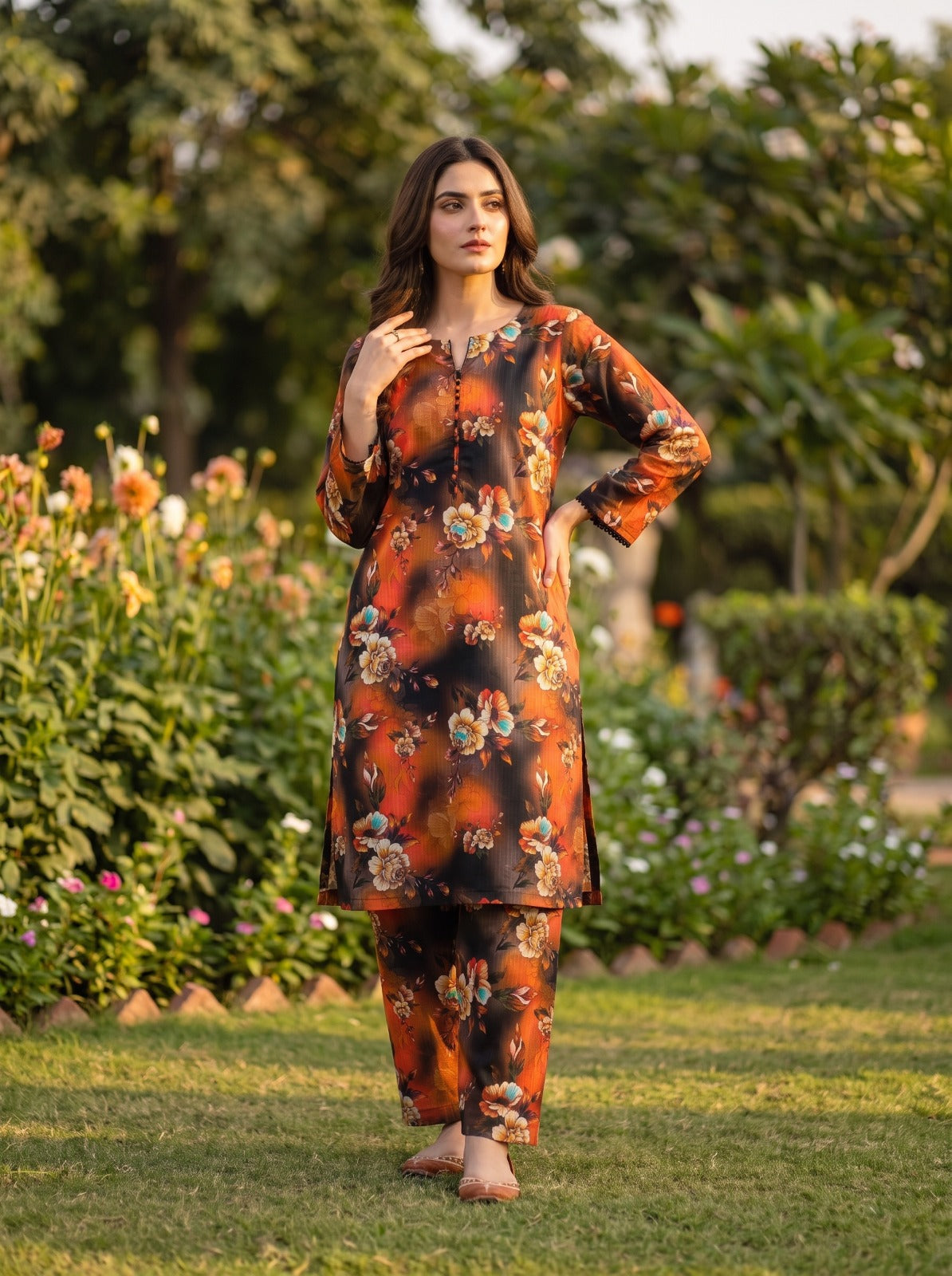 2 Piece Printed Suit