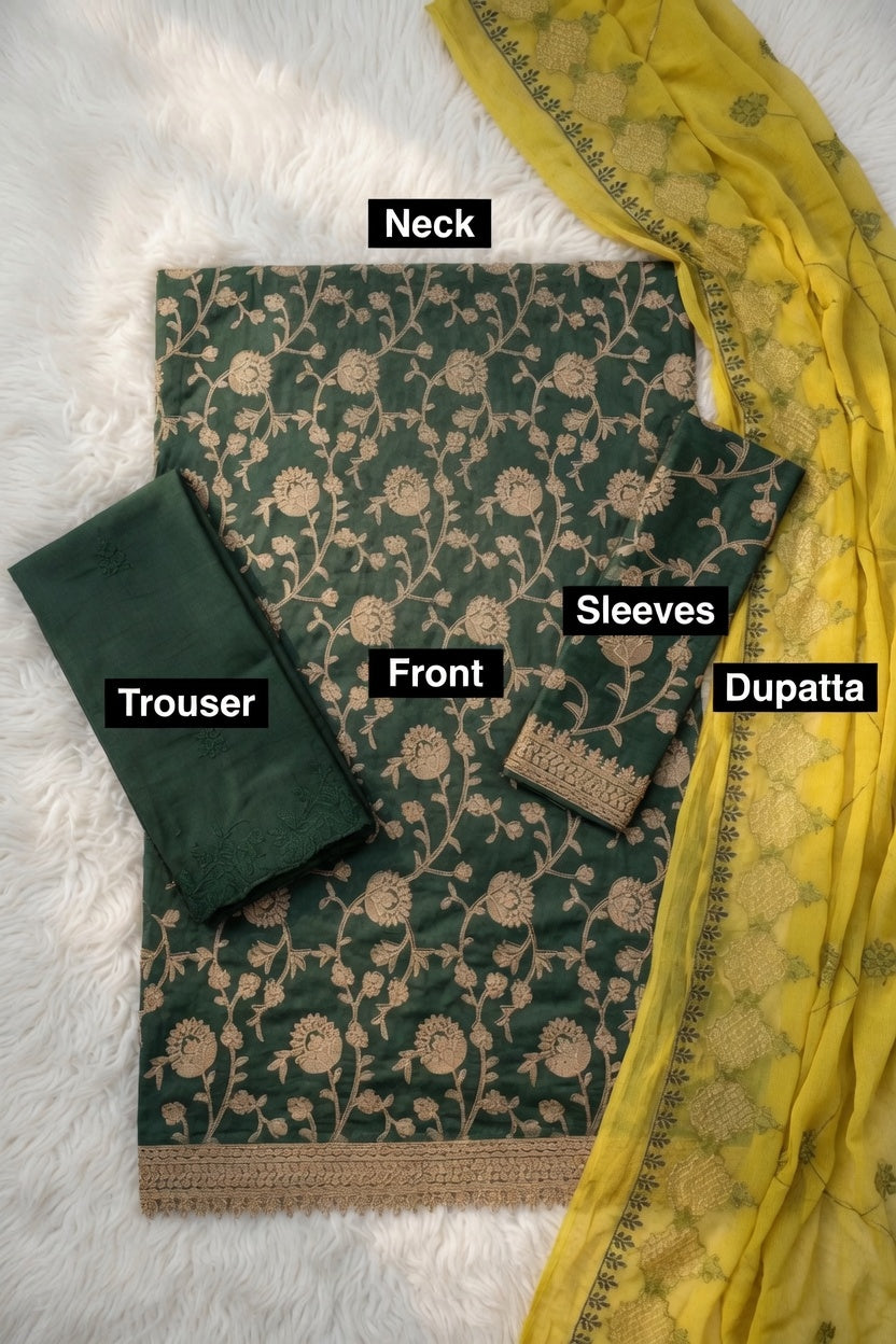 Morning Show Style 3 Piece Embroidered Suit