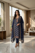 Morning Show Style 3 Piece Embroidered Suit